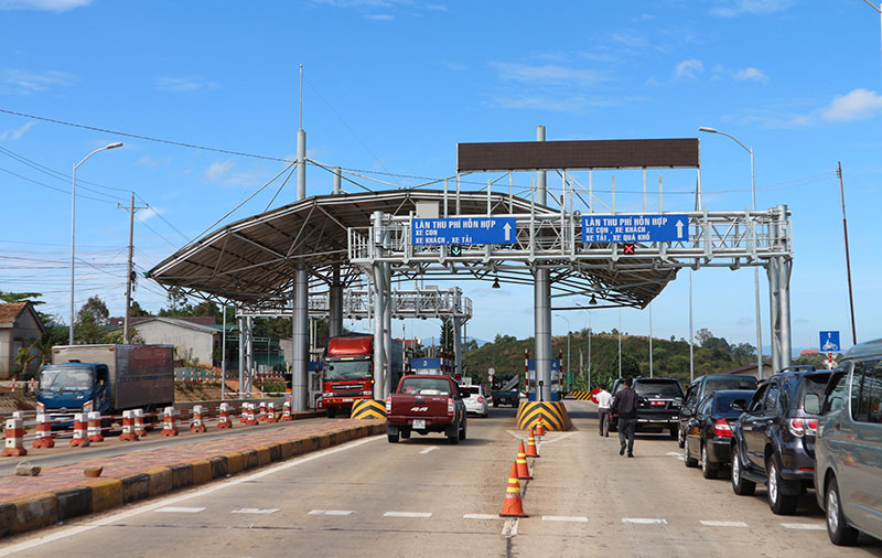 Trạm thu phí đặt tại xã Liên Đầm, huyện Di Linh