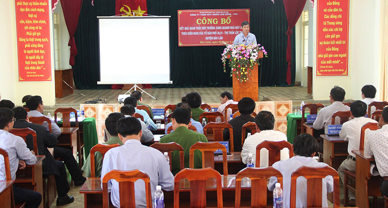 Công bố kết quả quan trắc môi trường khu vực Dự án Bô xít Tân Rai