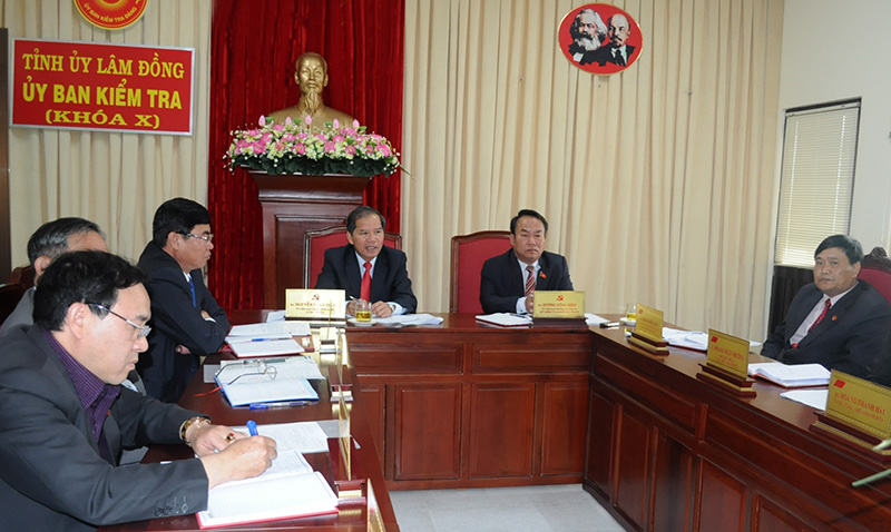 Bí thư Tỉnh ủy làm việc với Ủy ban Kiểm tra và Ban Nội chính Tỉnh ủy