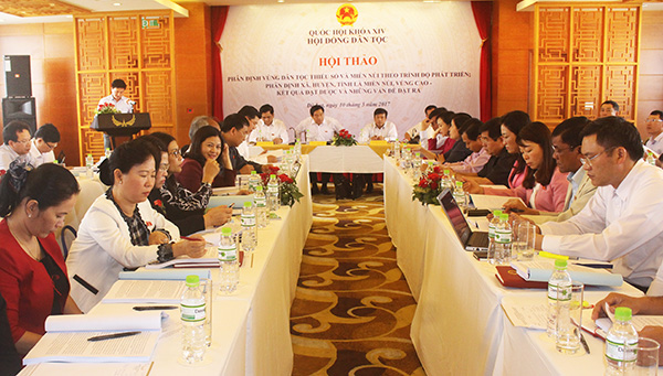 Hội thảo:&quot;Phân định vùng dân tộc thiểu số và miền núi theo trình độ phát triển; phân định xã, huyện, tỉnh là miền núi, vùng cao - Kết quả đạt được và những vấn đề đặt ra&quot;