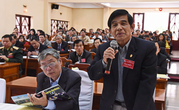 Đại biểu phát biểu ý kiến tại Đại hội