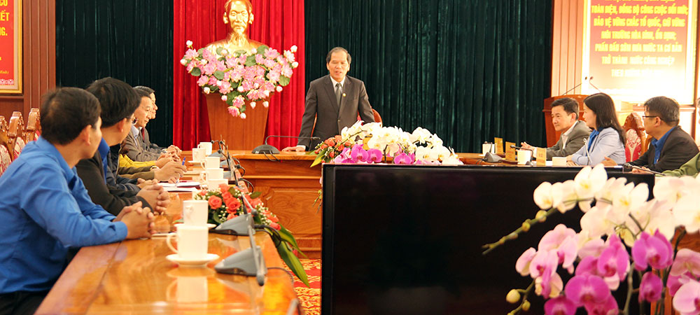 Lãnh đạo tỉnh gặp mặt đoàn đại biểu dự Đại hội Đoàn TNCS Hồ Chí Minh toàn quốc lần thứ XI