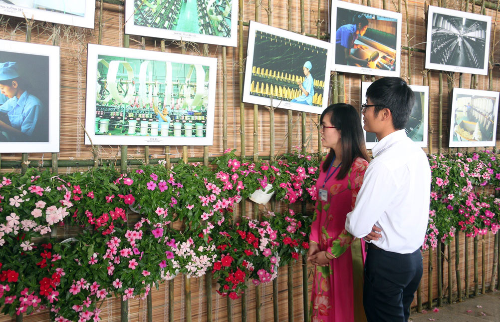Du khách tham quan triển lãm 