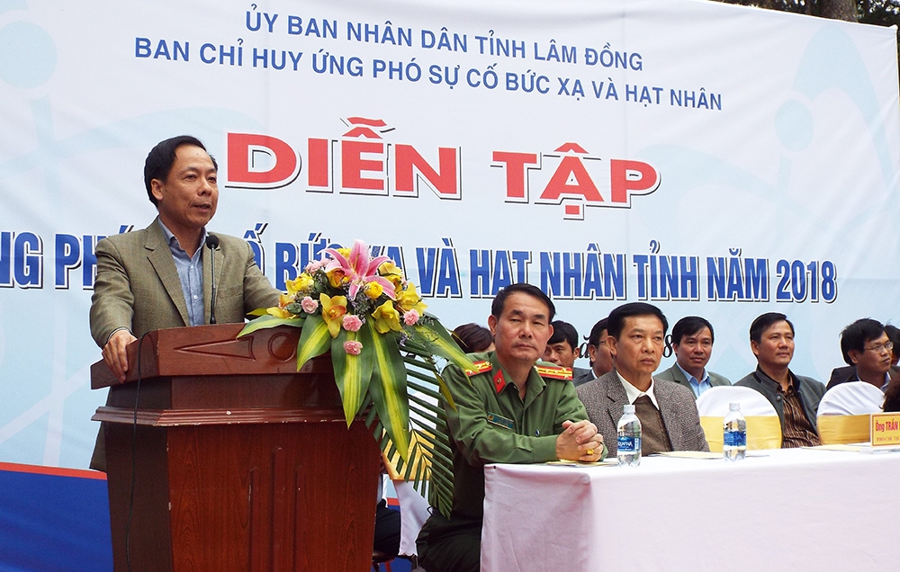 Ông Trần Ngọc Liêm - Phó Chủ tịch UBND tỉnh, Trưởng Ban chỉ huy ứng phó sự cố bức xạ và hạt nhân tỉnh Lâm Đồng khẳng định thành công của cuộc diễn tập