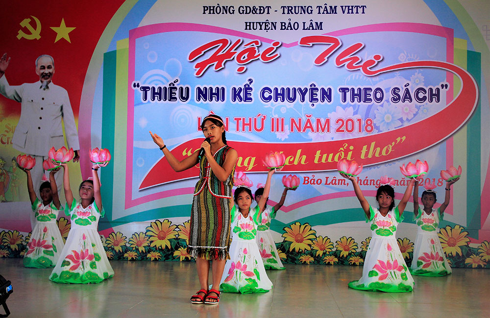 Bảo Lâm: Tổ chức Hội thi "Thiếu nhi kể chuyện theo sách"
