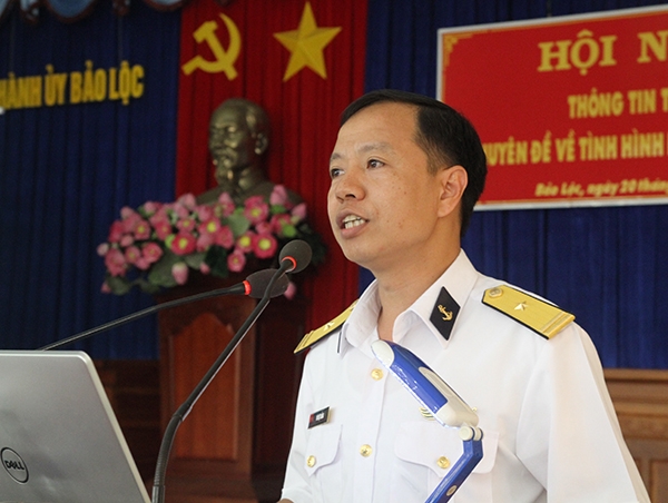 Vùng 4 Hải quân thông tin thời sự về tình hình biển đảo tại Bảo Lộc
