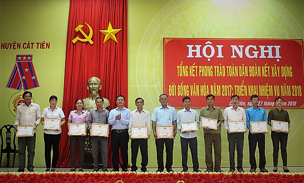Cát Tiên: Hơn 93% gia đình đạt danh hiệu "Gia đình văn hóa"