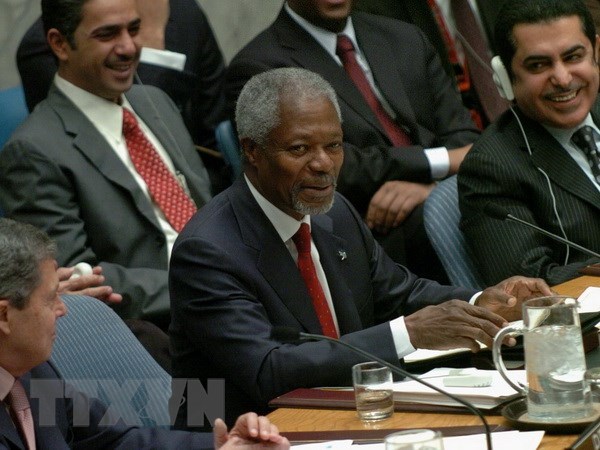 Trụ sở LHQ tại Geneva hạ thấp cờ để tưởng nhớ ông Kofi Annan