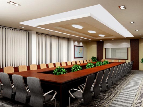 Thiết kế mẫu thạch cao phòng họp đẹp chuẩn phong thủy