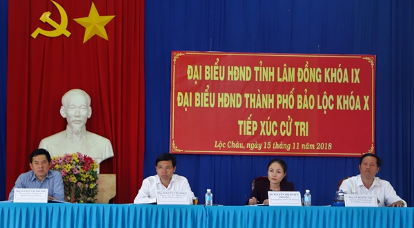 Đại biểu HĐND tỉnh tiếp xúc với cử tri TP Bảo Lộc