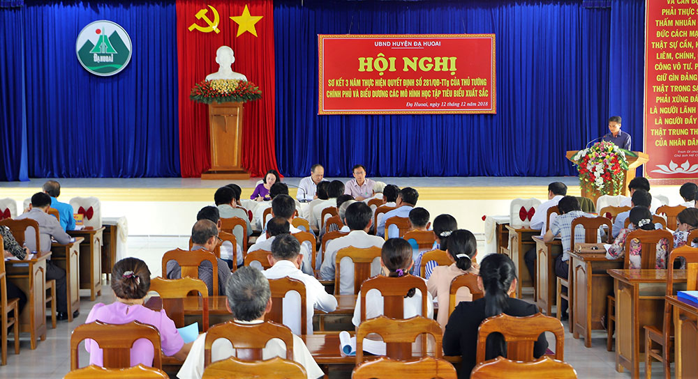 Đạ Huoai: 100% xã, thị trấn xây dựng Mô hình cộng đồng học tập