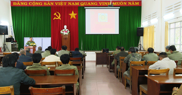 100% lực lượng bảo vệ dân phố được tập huấn nghiệp vụ, pháp luật