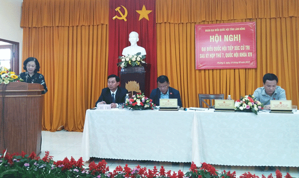Đoàn ĐBQH khóa XIV, đơn vị tỉnh Lâm Đồng tiếp xúc cử tri tại Đà Lạt và Lạc Dương