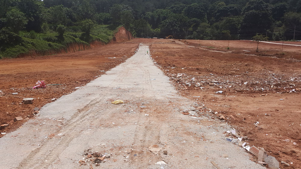 Khu đất đã được xây dựng hệ thống đường nội bộ như một khu dân cư