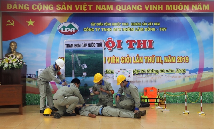 Sôi nổi Hội thi An toàn - Vệ sinh viên giỏi Công ty Nhôm Lâm Đồng lần thứ III, năm 2019