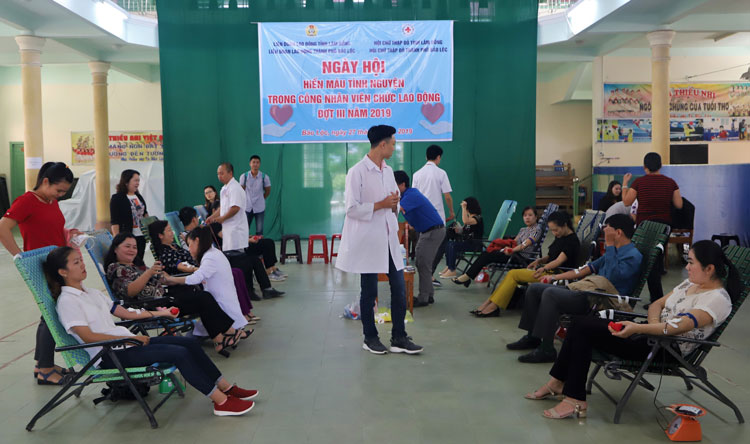 Đoàn viên, công nhân, viên chức, lao động TP Bảo Lộc hiến 343 đơn vị máu