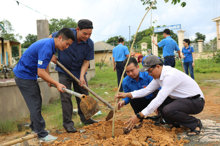 Tiến hành trồng cây xanh, dọn dẹp vệ sinh môi trường