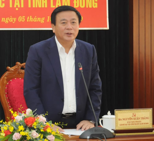 Đoàn kiểm tra của Ban Bí thư Trung ương làm việc tại Lâm Đồng