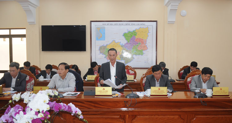 Đại biểu phát biểu tại buổi làm việc