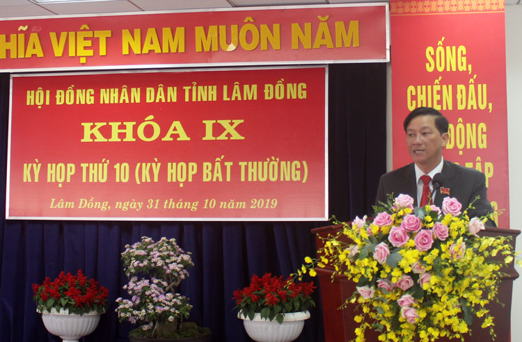 Kỳ họp thứ 10 - kỳ họp bất thường HĐND tỉnh khóa IX