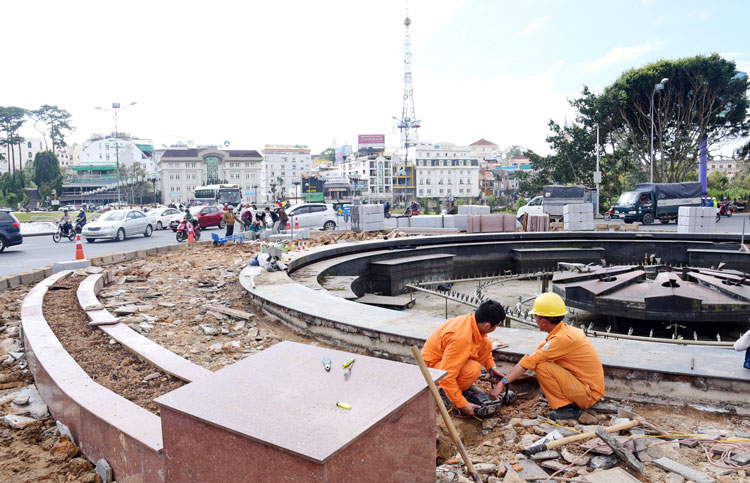 Cải tạo vòng xoay Đài phun nước trung tâm TP Đà Lạt