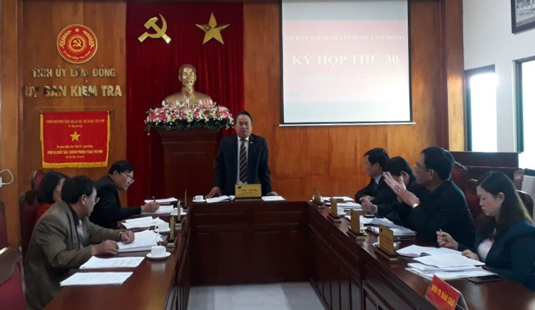 Kỳ họp thứ 30 Ủy ban Kiểm tra Tỉnh uỷ (khóa X) nhiệm kỳ 2015 - 2020