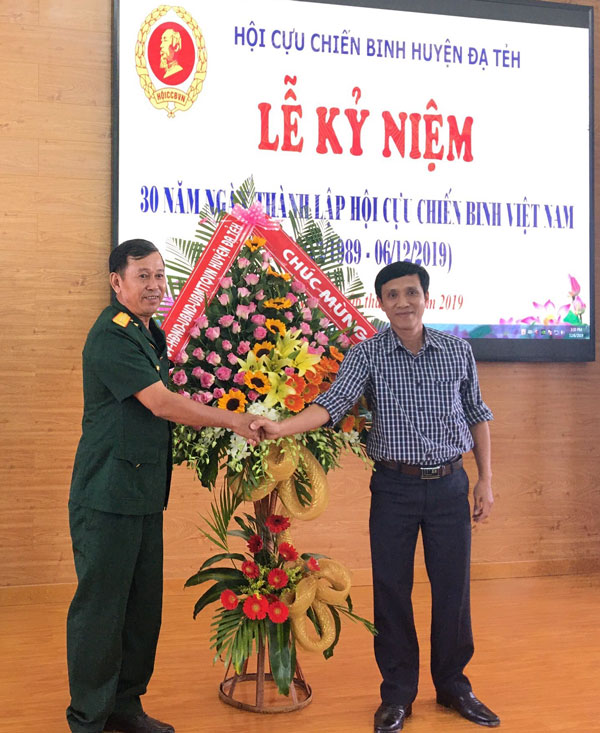Hội Cựu chiến binh huyện Đạ Tẻh 5 năm liền đạt trong sạch vững mạnh