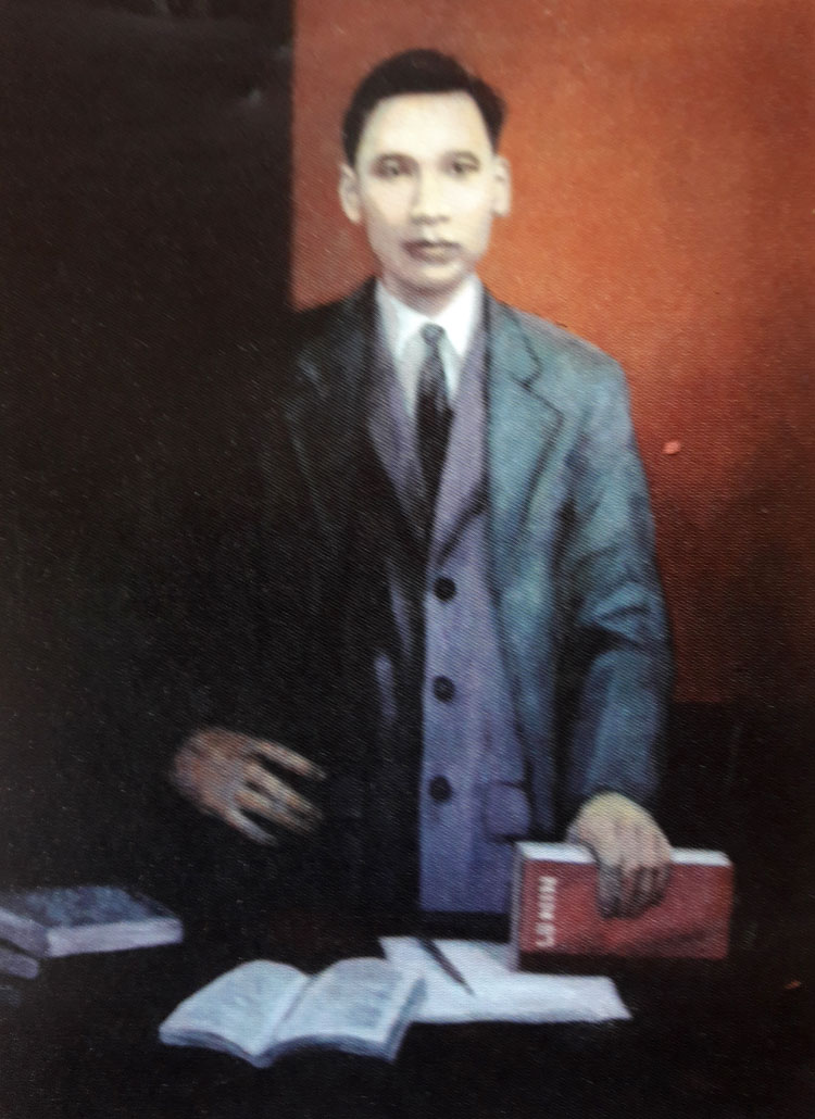 Nguyễn Ái Quốc. Sơn dầu: HOÀNG HOA MAI