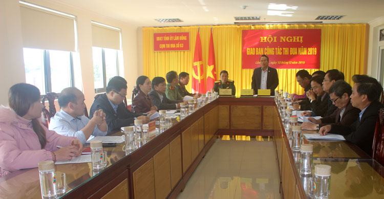 Toàn cảnh buổi giao ban công tác kiểm tra, giám sát cụm thi đua số 3