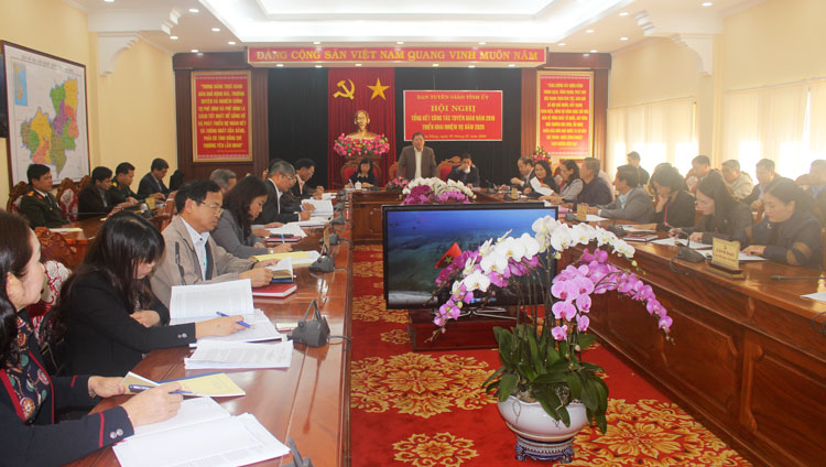 Toàn cảnh hội nghị tổng kết công tác Tuyên giáo năm 2019