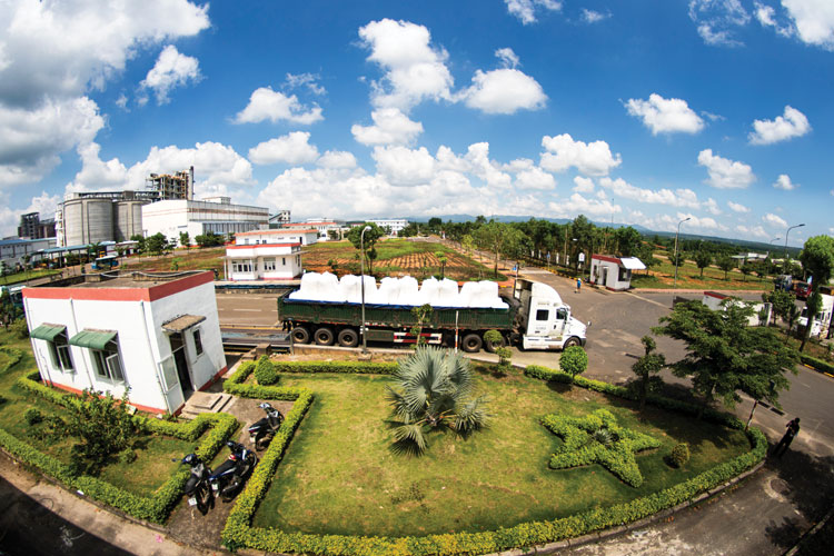 Vận chuyển alumin đi tiêu thụ. Ảnh: LDA