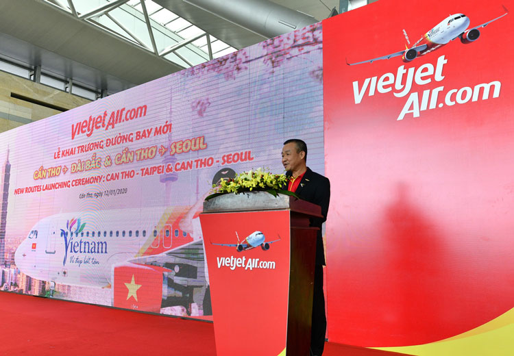 Vietjet khai trương hai đường bay kết nối Cần Thơ với Seoul và Đài Bắc
