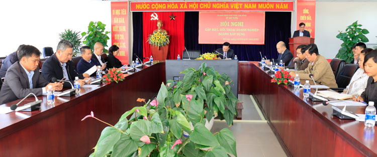 Quang cảnh hội nghị gặp mặt doanh nghiệp ngành xây dựng