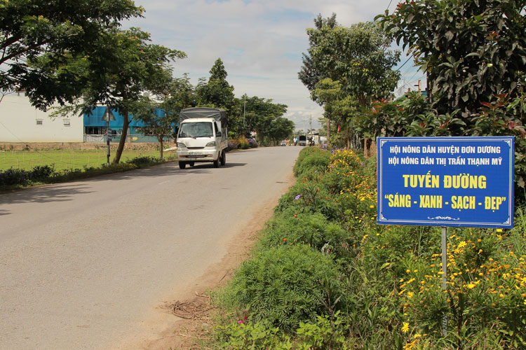 Thạnh Mỹ triển khai nhiều tuyến đường xanh - sạch - đẹp