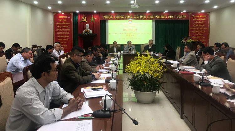 Hội nghị giao ban triển khai công tác mặt trận năm 2020