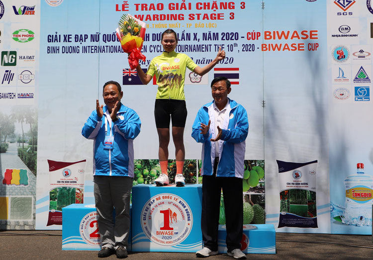 Kết thúc chặng 3, áo Vàng thuộc về tay đua Đinh Thị Như Quỳnh
