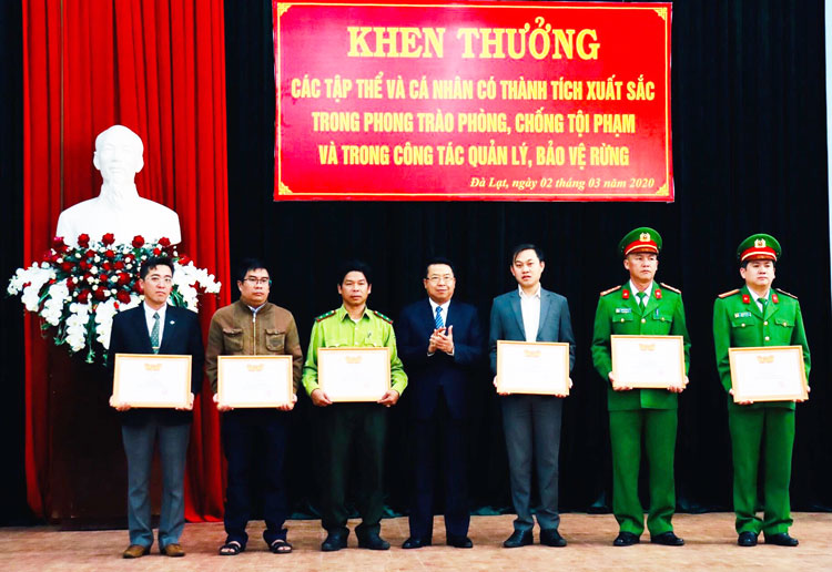 Đà Lạt: Khen thưởng đột xuất tập thể, cá nhân có thành tích bảo vệ rừng và phòng chống tội phạm