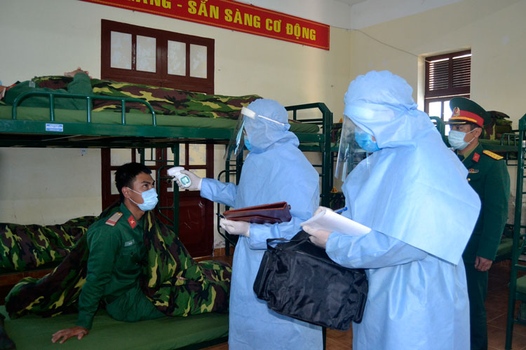 Học viện Lục quân diễn tập phòng chống dịch Covid-19