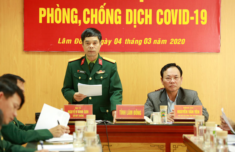 Bộ Chỉ huy Quân sự tỉnh tổ chức Hội nghị diễn tập phòng chống dịch Covid-19