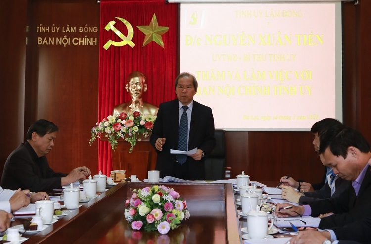 Bí thư Tỉnh uỷ Lâm Đồng làm việc với Ban Nội chính Tỉnh uỷ