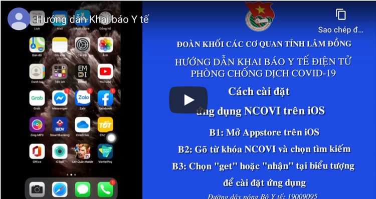 Làm video hướng dẫn người dân khai báo y tế phòng, chống dịch qua mạng internet