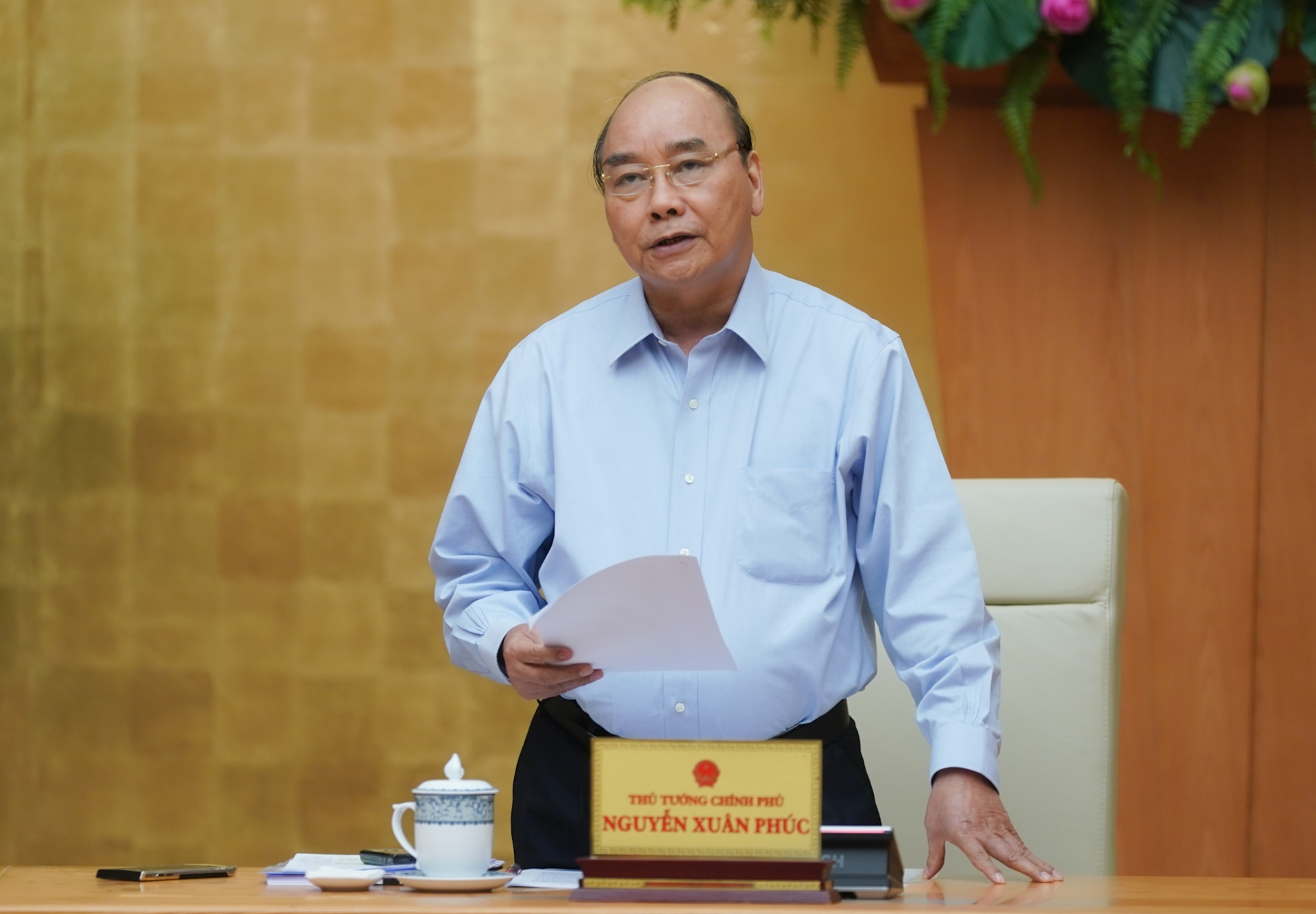 Thủ tướng Nguyễn Xuân Phúc phát biểu tại cuộc họp