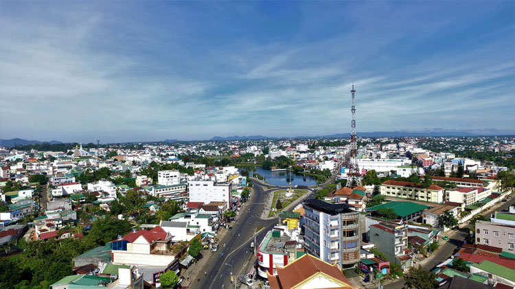 Trung tâm TP Bảo Lộc nhìn từ trên cao