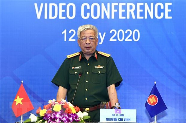 Thượng tướng Nguyễn Chí Vịnh, Thứ trưởng Bộ Quốc phòng phát biểu khai mạc.