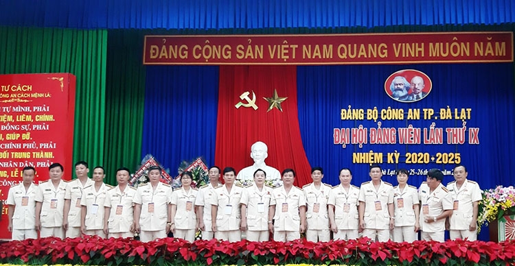 Ra mắt Ban Chấp hành Đảng bộ Công an thành phố Đà Lạt khoá IX, nhiệm kỳ 2020 - 2025