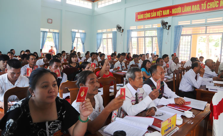 Đại hội biểu quyết thông qua Nghị quyết Đại hội