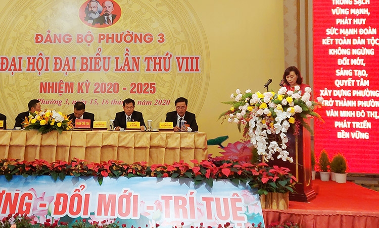 Đại hội đại biểu Đảng bộ Phường 3 (TP Đà Lạt) lần thứ VIII, nhiệm kỳ 2020 - 2025 thành công tốt đẹp