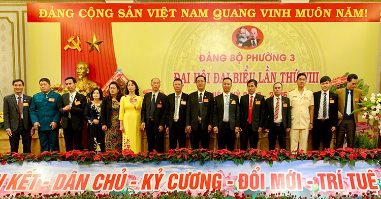 Ban Chấp hành Đảng bộ Phường 3 nhiệm kỳ 2020 - 2025 ra mắt Đại hội