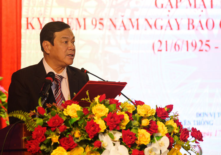 Chủ tịch Hội Nhà báo tỉnh Nguyễn Thanh Nhân ôn lại truyền thống ngày Báo chí Cách mạng Việt Nam