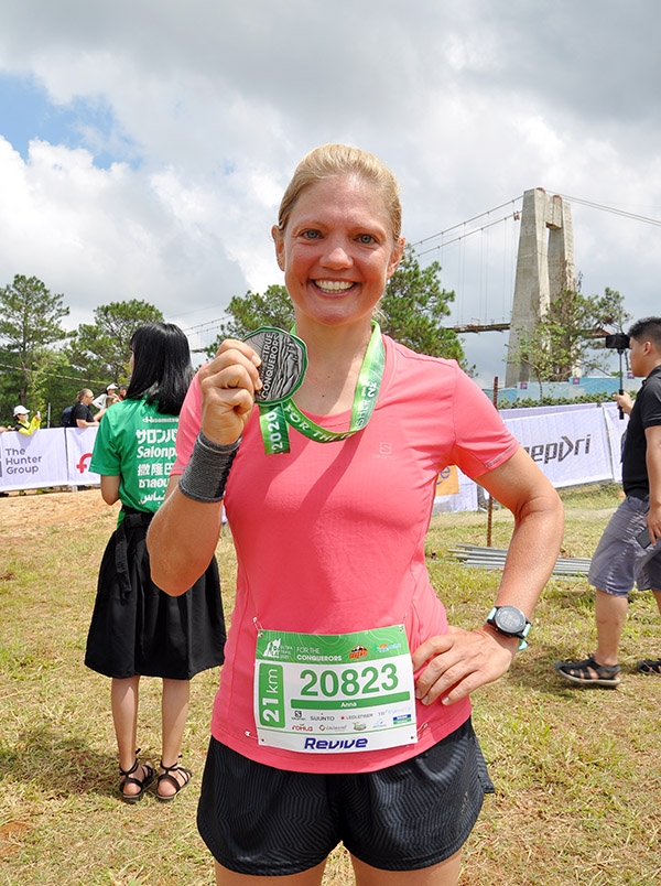 Vận động viên Anna Fritz - 2 lần vô địch đường chạy 21 km nữ Dalat Ultra Trail